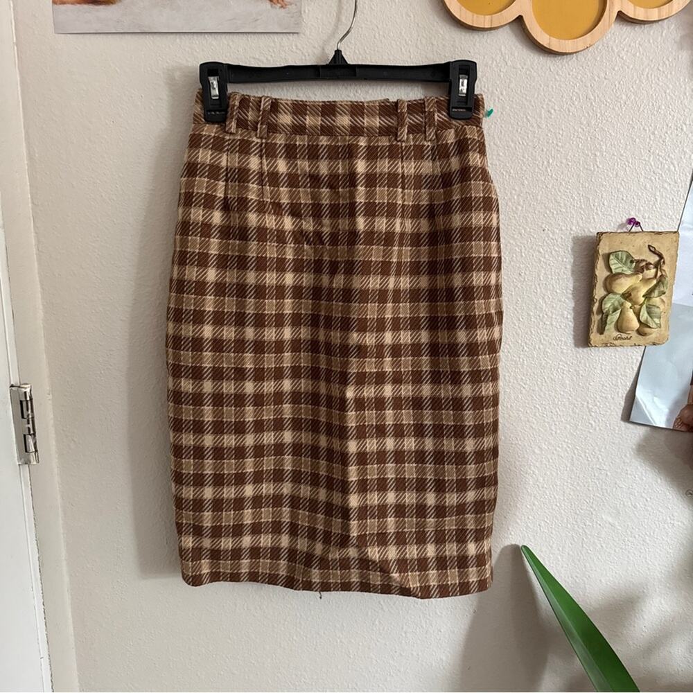 Liz Claiborne Vintage Plaid Wool Skirt 4